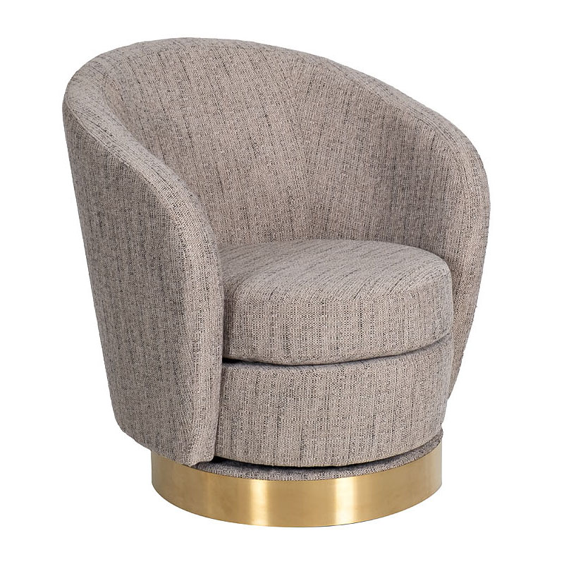 Кресло Julia Armchair Golden Belt Бежево-серый Кресло Julia Armchair Golden Belt Бежево-серый во Владивостоке | Loft Concept
