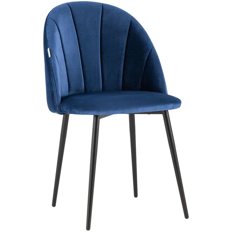 Стул Balsari S Chair Синий Велюр Синий Черный Стул Balsari S Chair Синий Велюр Синий Черный во Владивостоке | Loft Concept