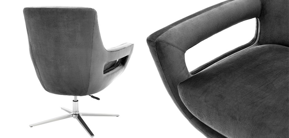 Кресло Eichholtz Swivel Chair Flavio Grey - Loft-Concept во Владивостоке