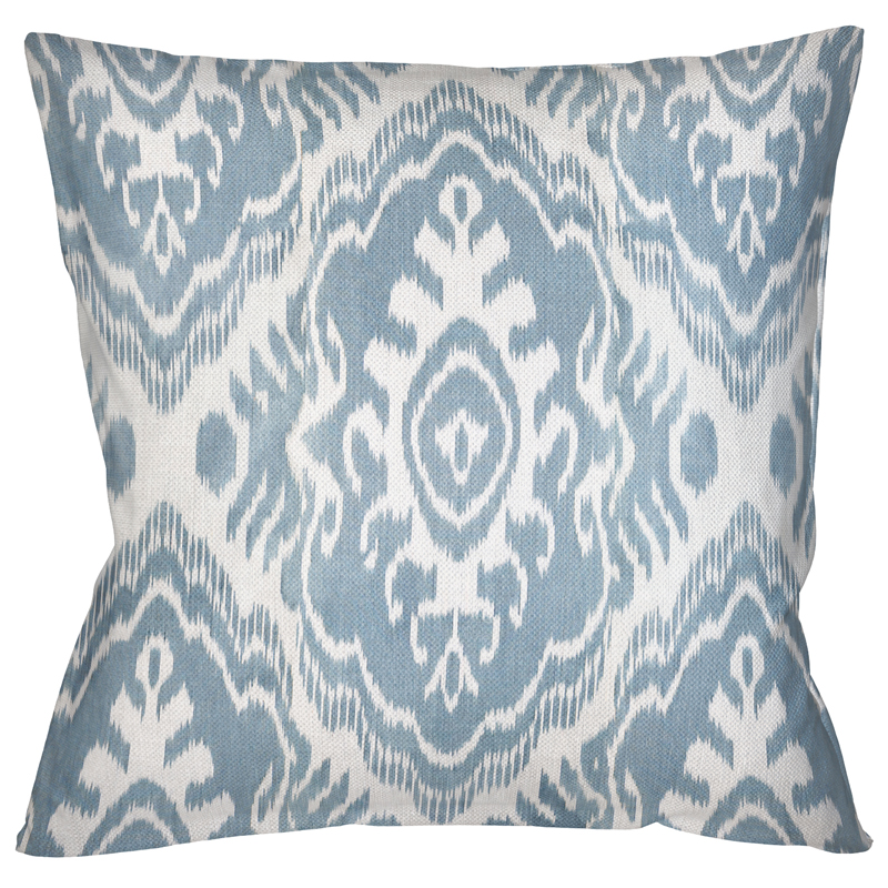 Декоративная подушка со светло-голубым узором Ikat Pattern Голубой Белый Бежевый Декоративная подушка со светло-голубым узором Ikat Pattern Голубой Белый Бежевый во Владивостоке | Loft Concept