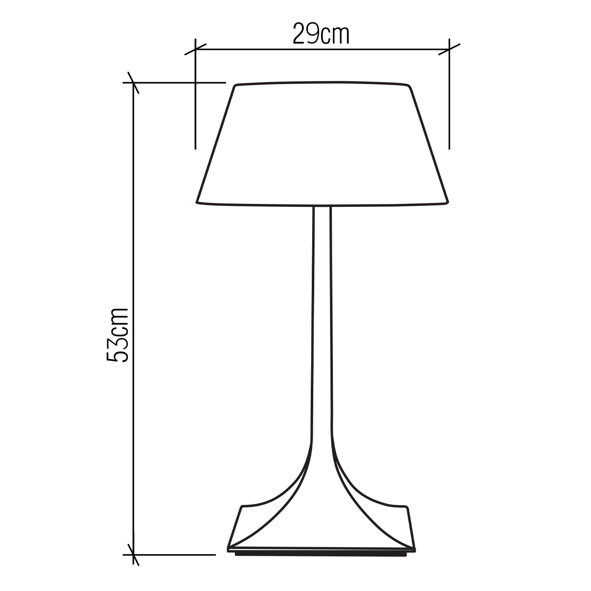 Настольная лампа со скошенным конусовидным абажуром и фигурной ножкой в цвете тик Accord Lighting во Владивостоке