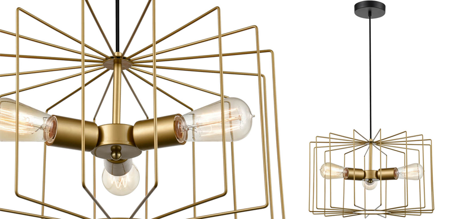 Люстра Cage Wire Color gold Люстра Cage Wire Color gold - Loft-Concept во Владивостоке