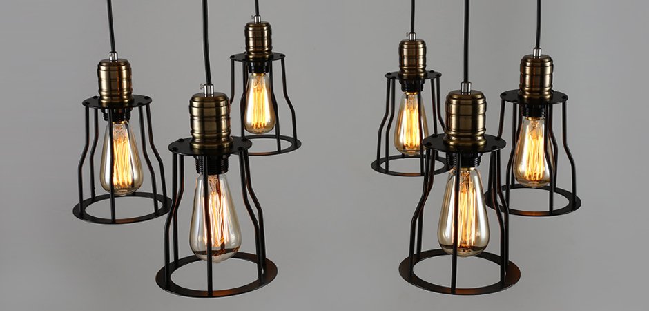 Подвесной светильник Loft Industrial Cage Filament Pendant Подвесной светильник Loft Industrial Cage Filament Pendant - Loft-Concept во Владивостоке