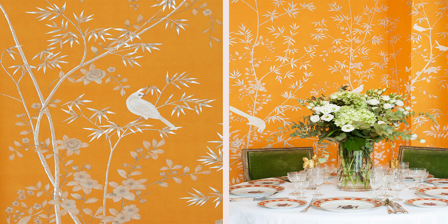 Обои шинуазри Portman Deep Orange - фото №1