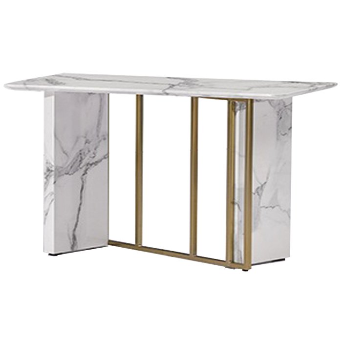Консоль Marble Corner Белый Латунь Консоль Marble Corner Белый Латунь во Владивостоке | Loft Concept