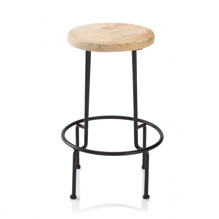 Барный стул Industrial Iron Linden Bar Stool Древесина Черный во Владивостоке | Loft Concept 