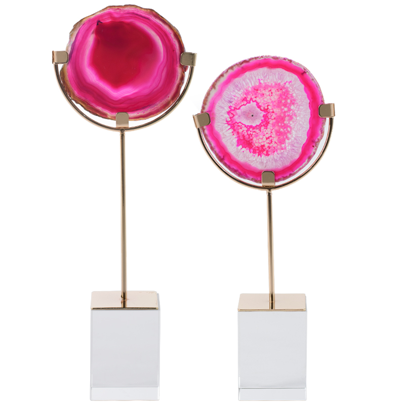 Комплект из 2-х статуэток AGATE DESIGN Pink Комплект из 2-х статуэток AGATE DESIGN Pink во Владивостоке | Loft Concept