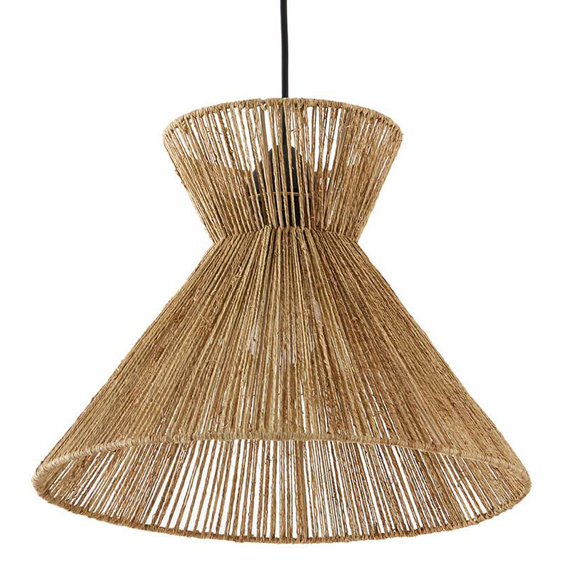 Подвесной светильник Signe Wicker Hemp Beige Horn Бежевый Подвесной светильник Signe Wicker Hemp Beige Horn Бежевый во Владивостоке | Loft Concept