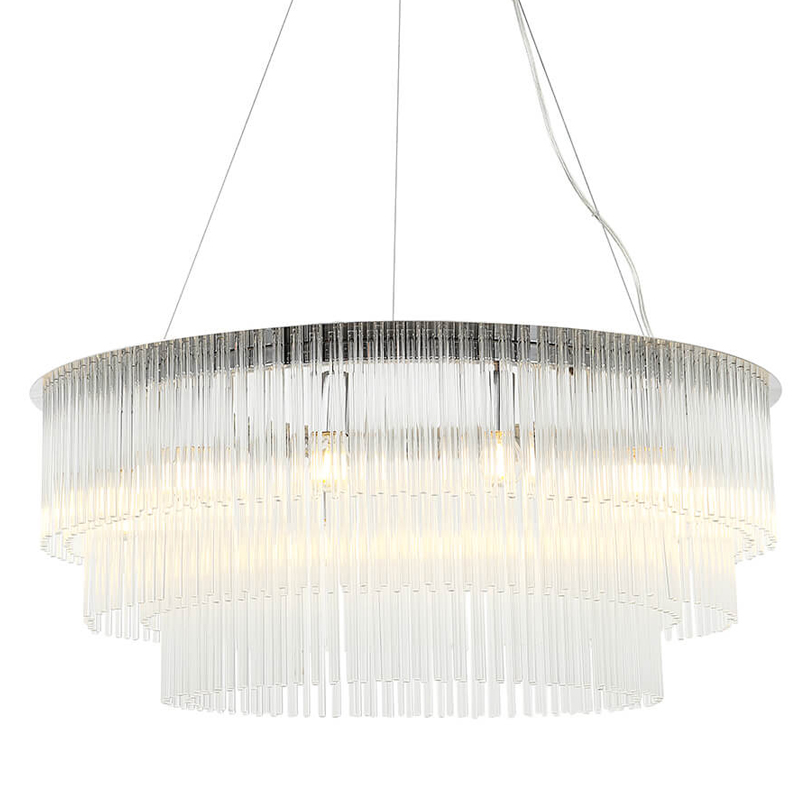 Люстра Harrison Chandelier chrome 12 lamp Хром Прозрачный Люстра Harrison Chandelier chrome 12 lamp Хром Прозрачный во Владивостоке | Loft Concept