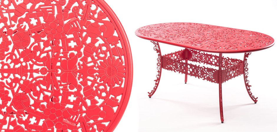 Обеденный стол Industry Collection ALUMINIUM OVAL TABLE – RED Обеденный стол Industry Collection ALUMINIUM OVAL TABLE – RED - Loft-Concept во Владивостоке