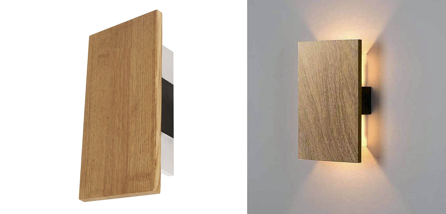 Бра Jordy Wooden Slab Wall Lamp - фото