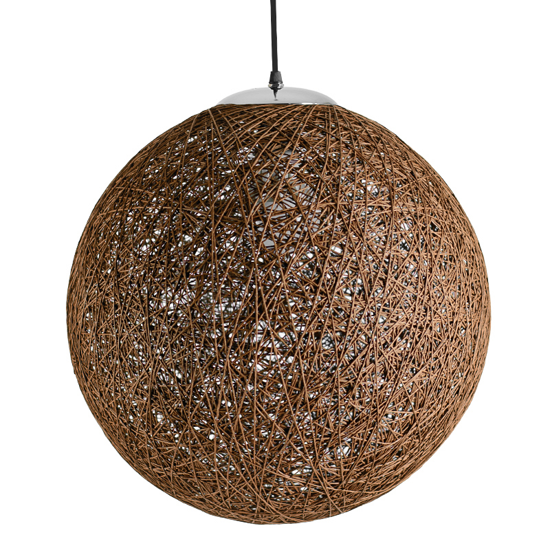 Подвесной светильник Moooi Thread Papier Mache Lamp brown Коричневый Подвесной светильник Moooi Thread Papier Mache Lamp brown Коричневый во Владивостоке | Loft Concept