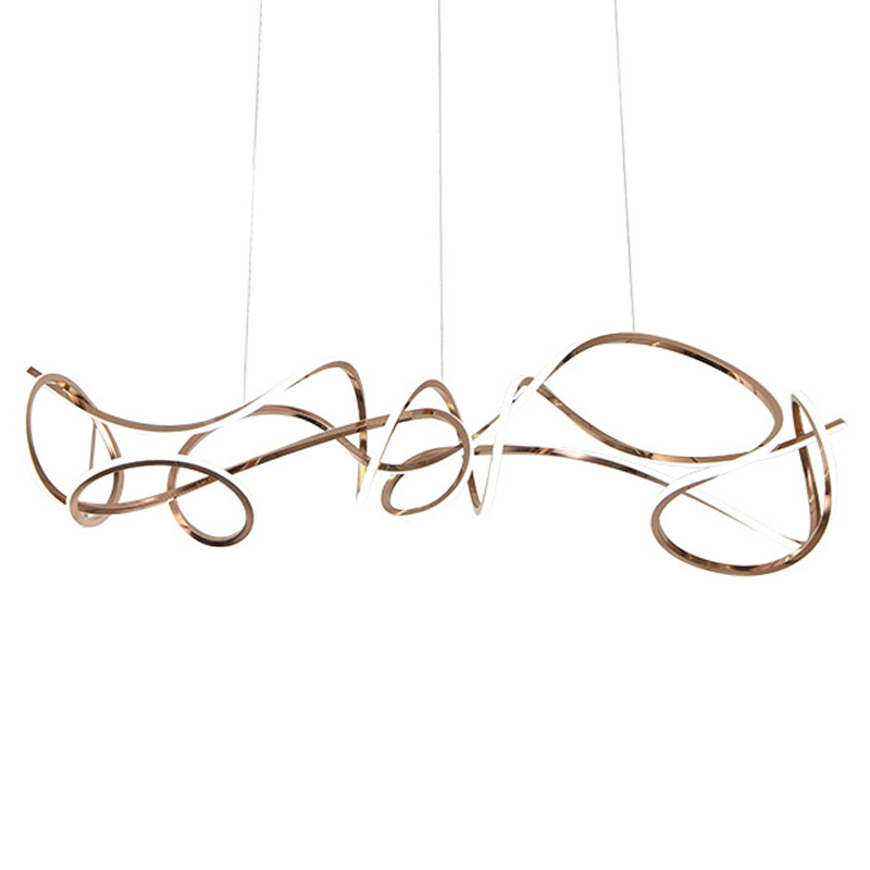 Светодиодная люстра Curly Ribbon Light Глянцевое золото Светодиодная люстра Curly Ribbon Light Глянцевое золото во Владивостоке | Loft Concept