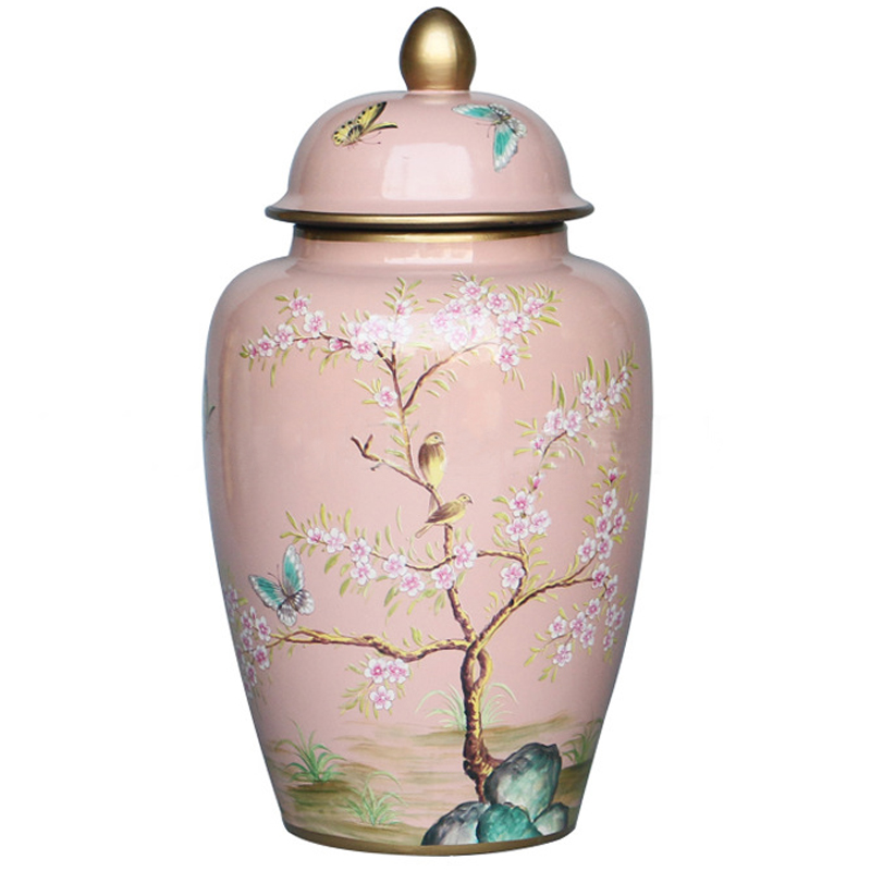 Ваза с крышкой Pink Tree Garden Vase Розовый Мульти Ваза с крышкой Pink Tree Garden Vase Розовый Мульти во Владивостоке | Loft Concept