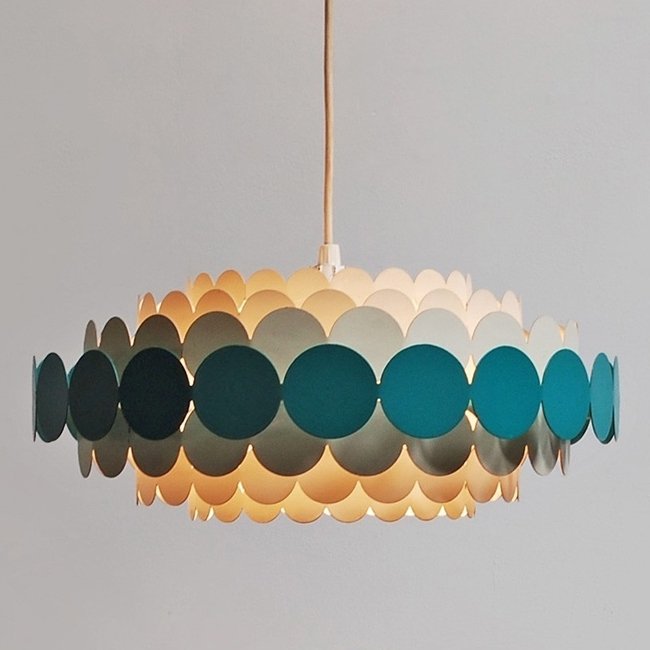 Люстра Doria Leuchten hanging lamp Бирюзовый Белый Люстра Doria Leuchten hanging lamp Бирюзовый Белый во Владивостоке | Loft Concept