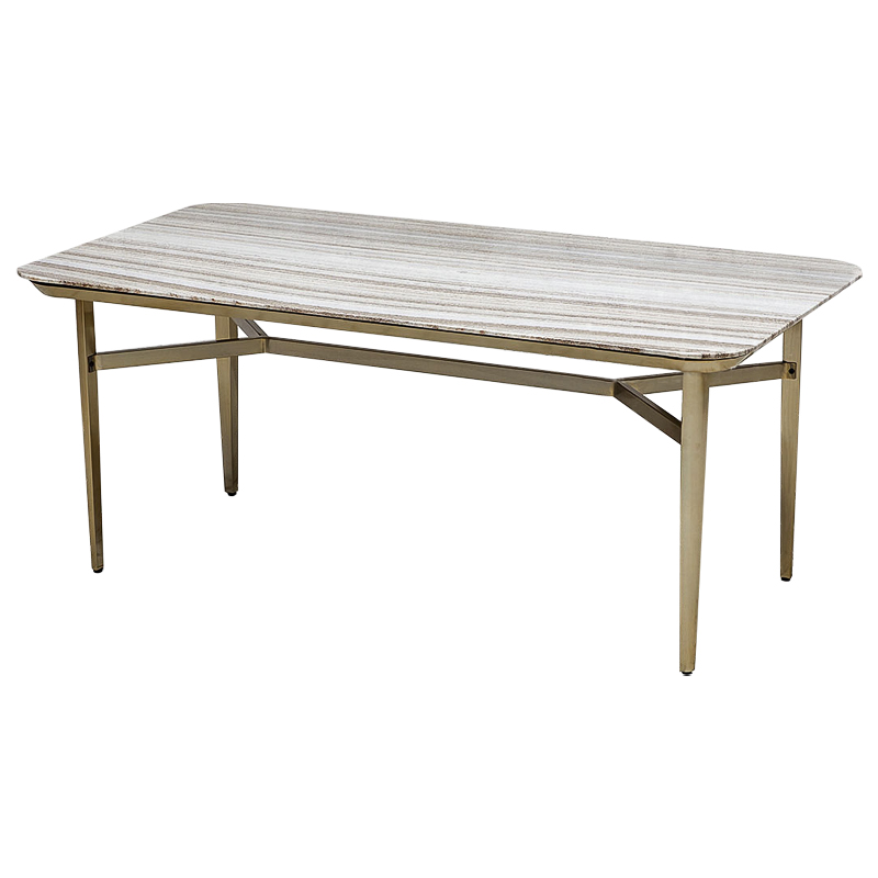 Стол Cisneros Marble Dinner Table с мраморной столешницей Бежево-серый Золотой Стол Cisneros Marble Dinner Table с мраморной столешницей Бежево-серый Золотой во Владивостоке | Loft Concept