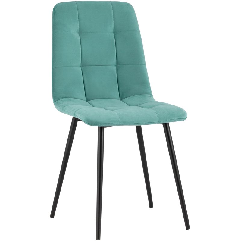 Стул NANCY S-2 Chair Бирюзовый Велюр Бирюзовый Черный Стул NANCY S-2 Chair Бирюзовый Велюр Бирюзовый Черный во Владивостоке | Loft Concept
