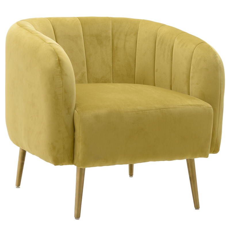 Кресло Donsia Armchair yellow Желтый Золотой Кресло Donsia Armchair yellow Желтый Золотой во Владивостоке | Loft Concept