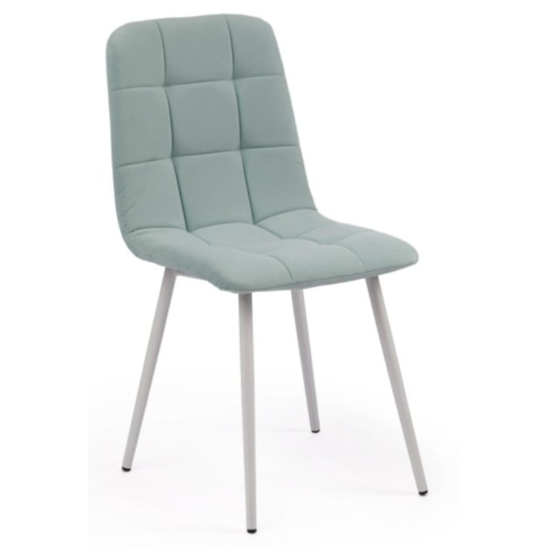 Стул Nancy Velour Light Blue Chair Светло-голубой Черный Стул Nancy Velour Light Blue Chair Светло-голубой Черный во Владивостоке | Loft Concept