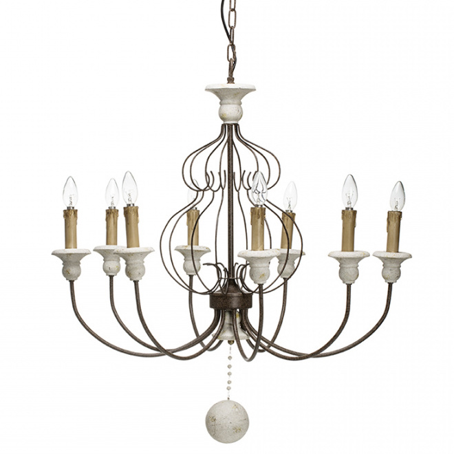 Люстра Vinta chandelier Белый Темная бронза Люстра Vinta chandelier Белый Темная бронза во Владивостоке | Loft Concept