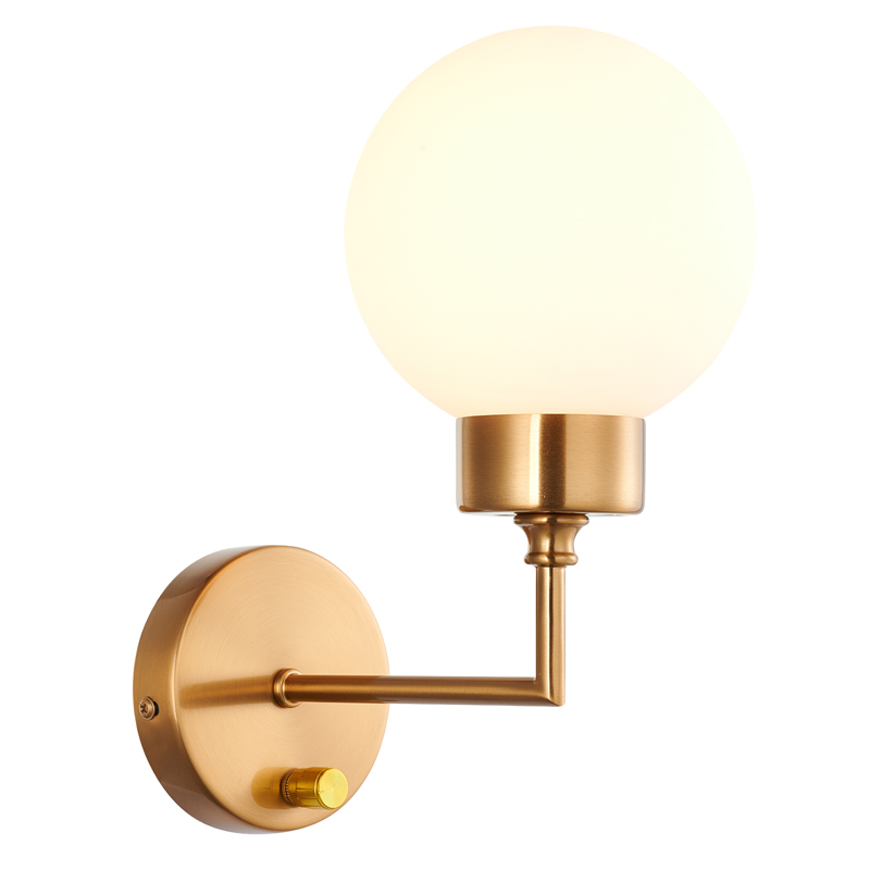 Бра Zibille Sconce brass Латунь Белое матовое стекло Бра Zibille Sconce brass Латунь Белое матовое стекло во Владивостоке | Loft Concept