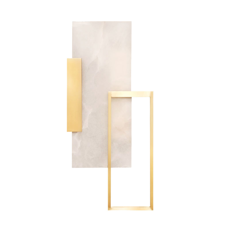 Бра Frame Wall lamp Латунь Белый Мрамор Bianco во Владивостоке | Loft Concept 