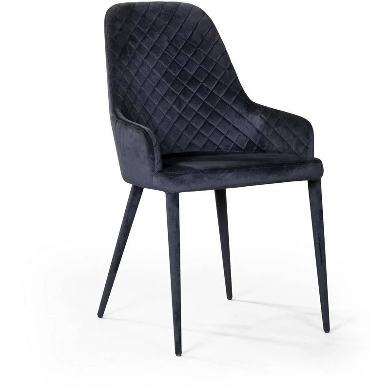 Стул Douglas Rhombus Chair Черный Велюр Черный Стул Douglas Rhombus Chair Черный Велюр Черный во Владивостоке | Loft Concept