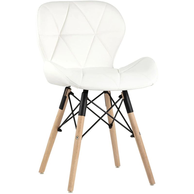 Стул Jeroen Chair Белая Экокожа Белый Древесина Черный Стул Jeroen Chair Белая Экокожа Белый Древесина Черный во Владивостоке | Loft Concept