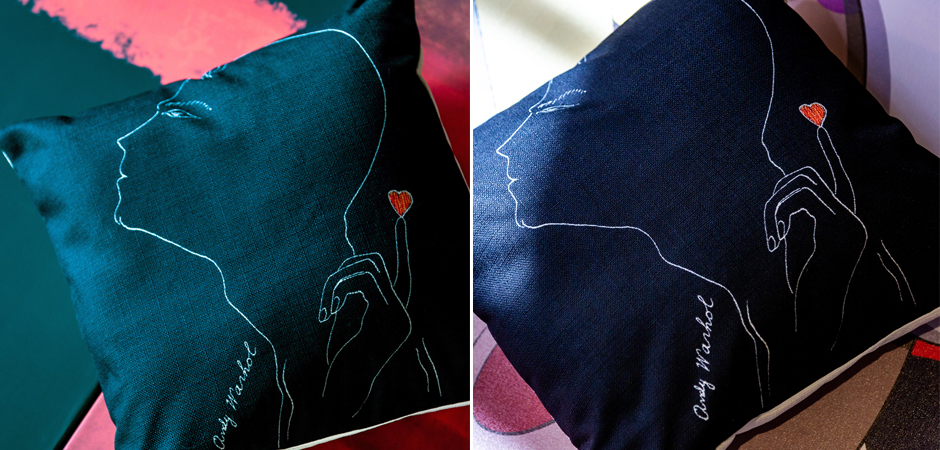 Декоративная подушка White Silhouette Lover Pillow Декоративная подушка White Silhouette Lover Pillow - Loft-Concept во Владивостоке