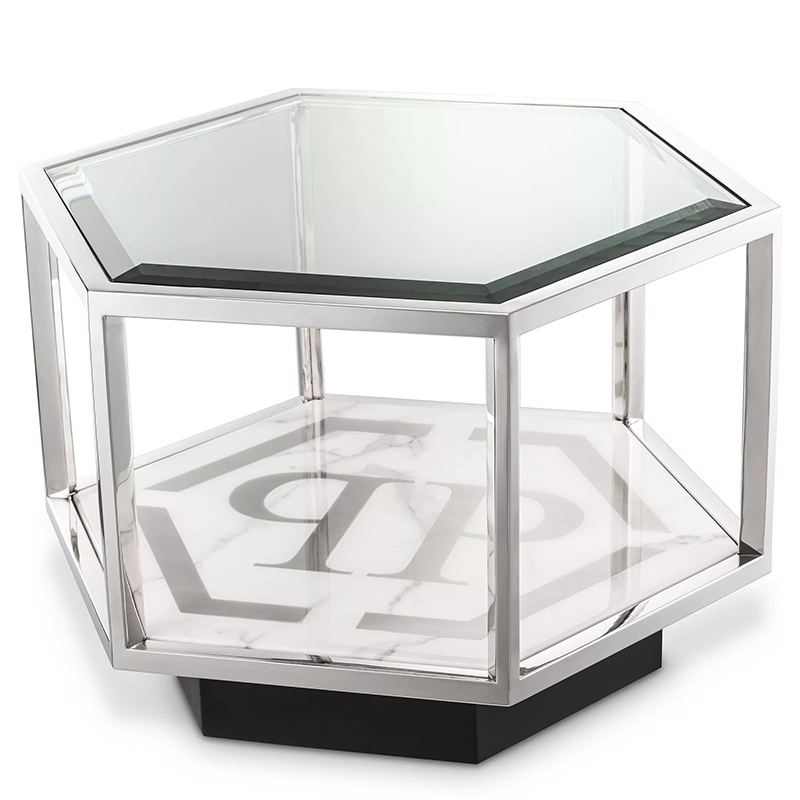 Приставной стол Philipp Plein Side Table Falcon View Chrome Хром Белый Мрамор Bianco Серый Черный Прозрачное Стекло Приставной стол Philipp Plein Side Table Falcon View Chrome Хром Белый Мрамор Bianco Серый Черный Прозрачное Стекло во Владивостоке | Loft Concept