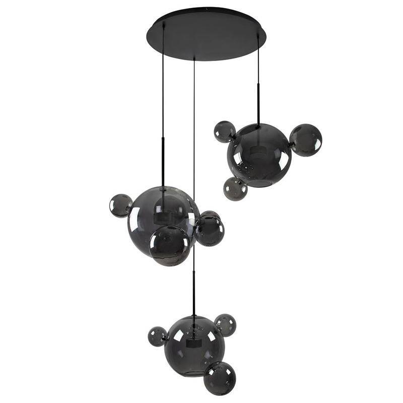Люстра Bolle Circular Chandelier 14 BUBBLE Giopato & Coombes smoky Дымчатый (Smoke) Люстра Bolle Circular Chandelier 14 BUBBLE Giopato & Coombes smoky Дымчатый (Smoke) во Владивостоке | Loft Concept