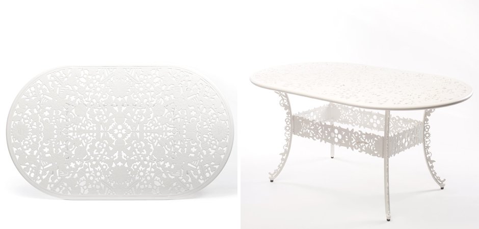 Обеденный стол Industry Collection ALUMINIUM OVAL TABLE – WHITE Обеденный стол Industry Collection ALUMINIUM OVAL TABLE – WHITE - Loft-Concept во Владивостоке