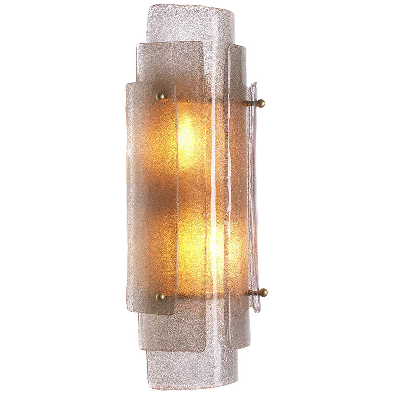 Бра Eichholtz Wall Lamp Sylvester Латунь Стекло Смок Бра Eichholtz Wall Lamp Sylvester Латунь Стекло Смок во Владивостоке | Loft Concept