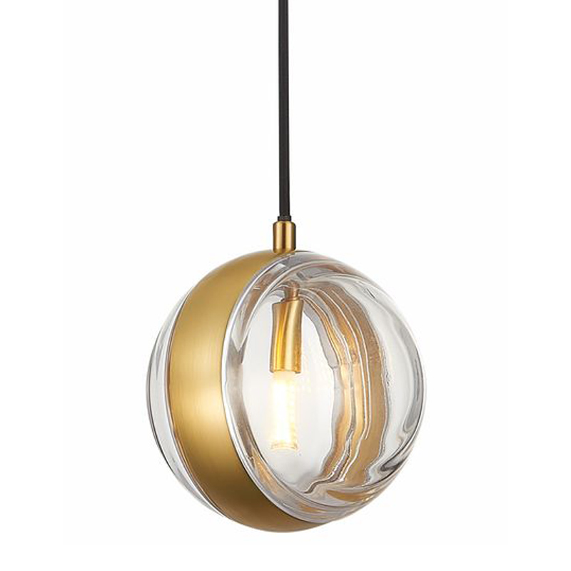 Подвесной светильник Leandra Hanging Lamp Латунь Прозрачное Стекло Подвесной светильник Leandra Hanging Lamp Латунь Прозрачное Стекло во Владивостоке | Loft Concept