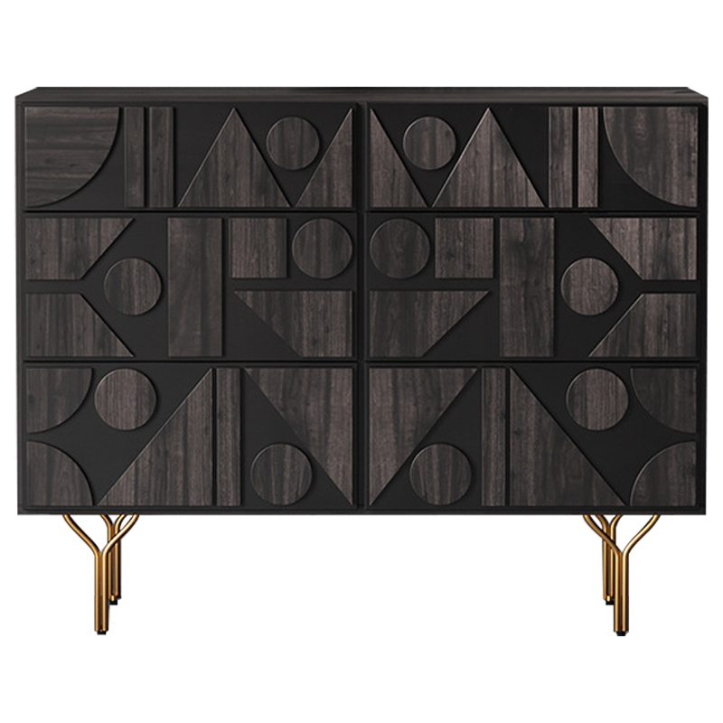 Комод Adnan Chest of Drawers Коричневый Золотой Комод Adnan Chest of Drawers Коричневый Золотой во Владивостоке | Loft Concept