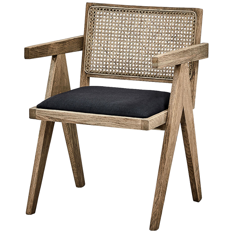 Стул Rattan Braid Stool Бежево-серый Графит Стул Rattan Braid Stool Бежево-серый Графит во Владивостоке | Loft Concept