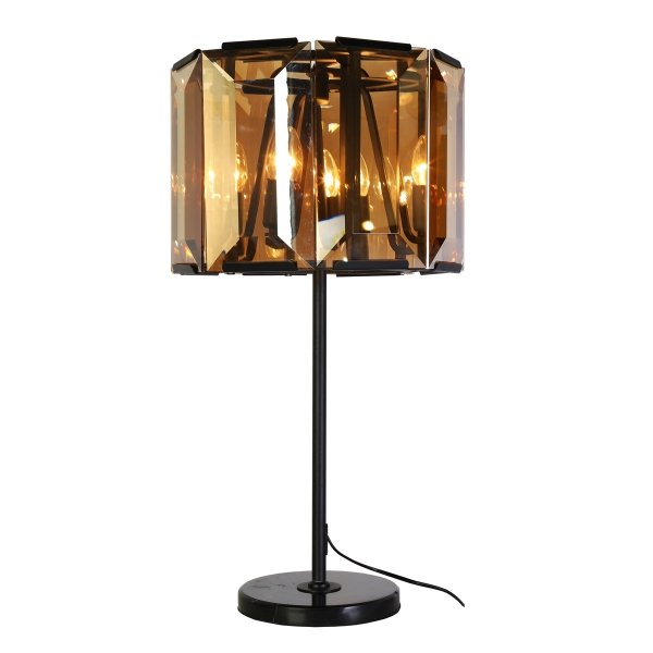 Настольная лампа Harlow Crystal Round Table Amber Черный Янтарь (Amber) Настольная лампа Harlow Crystal Round Table Amber Черный Янтарь (Amber) во Владивостоке | Loft Concept
