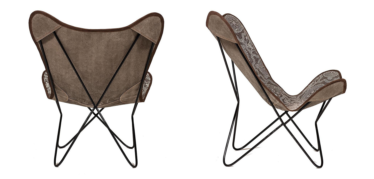 Кресло Indian black and white pattern - фото №1