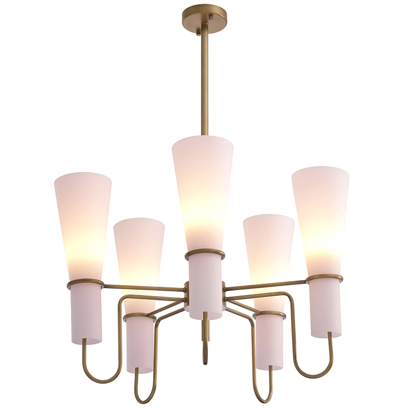 Люстра Eichholtz Chandelier Sketch Латунь Белый Люстра Eichholtz Chandelier Sketch Латунь Белый во Владивостоке | Loft Concept