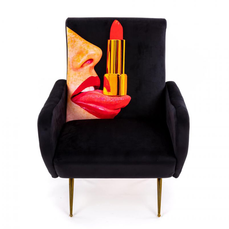 Кресло Seletti Armchair Tongue Black Черный Мульти Кресло Seletti Armchair Tongue Black Черный Мульти во Владивостоке | Loft Concept