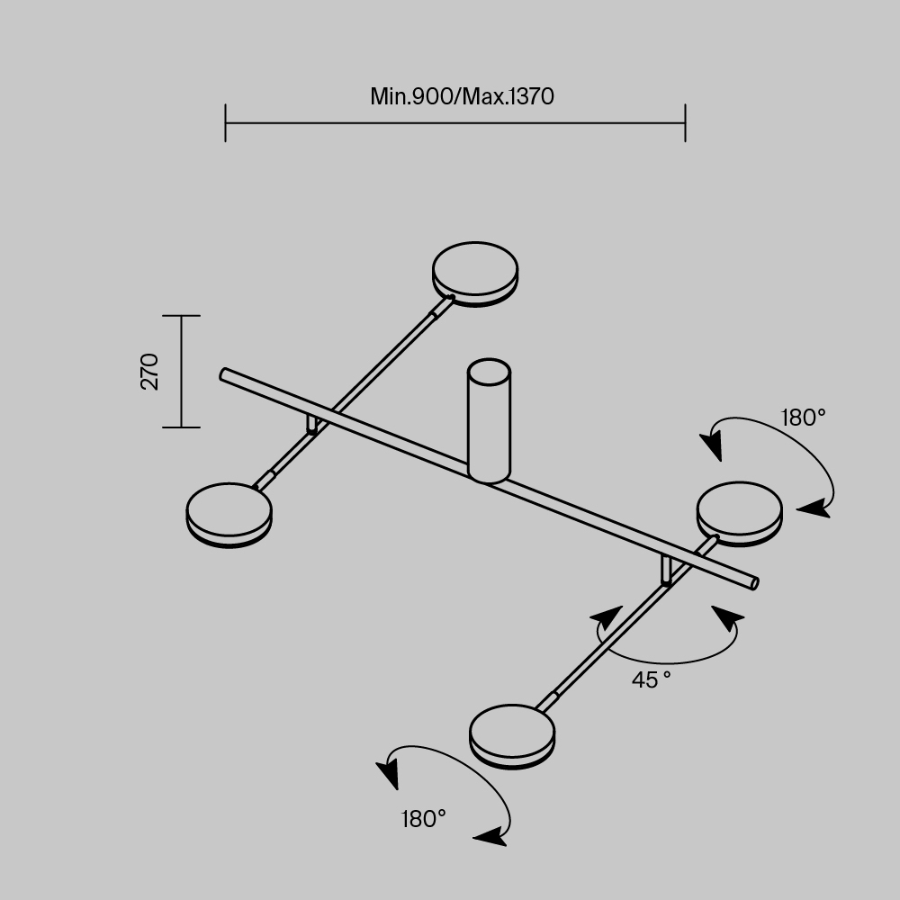 Потолочный светильник Fad 3000К 26Вт во Владивостоке