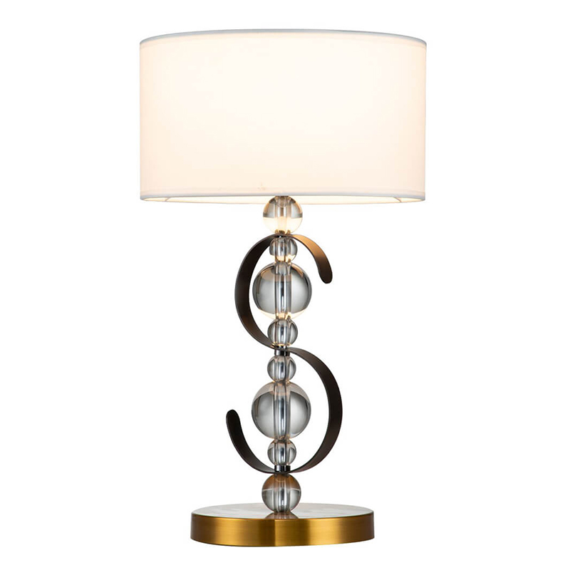 Настольная лампа с Абажуром Annelies Table Lamp Золотой Черный Белый во Владивостоке | Loft Concept 