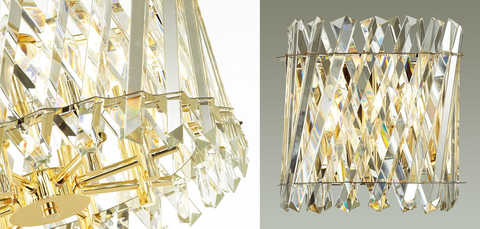 Бра Crystal Crossed Stripes Gold Бра Crystal Crossed Stripes Gold - Loft-Concept во Владивостоке
