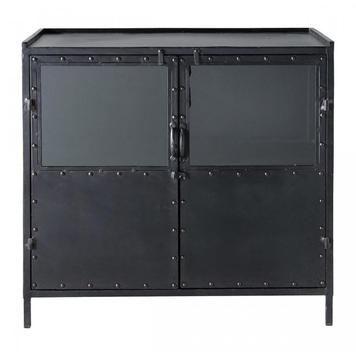 Буфет металлический в стиле Лофт Industrial Vitre Small Buffet Черный Буфет металлический в стиле Лофт Industrial Vitre Small Buffet Черный во Владивостоке | Loft Concept