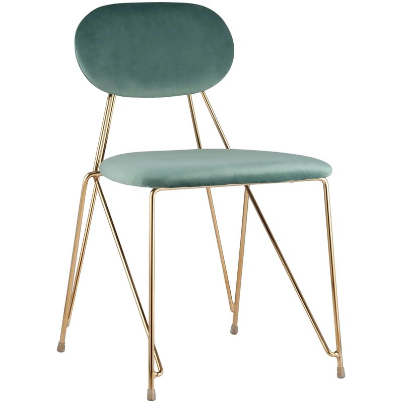 Стул Alice Chair Велюр Мятный цвет Мятный Золотой Стул Alice Chair Велюр Мятный цвет Мятный Золотой во Владивостоке | Loft Concept