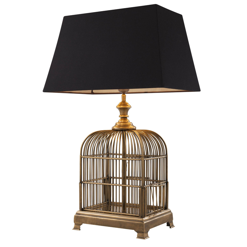 Настольная лампа Eichholtz Table Lamp Senator Винтажная латунь Черный во Владивостоке | Loft Concept 
