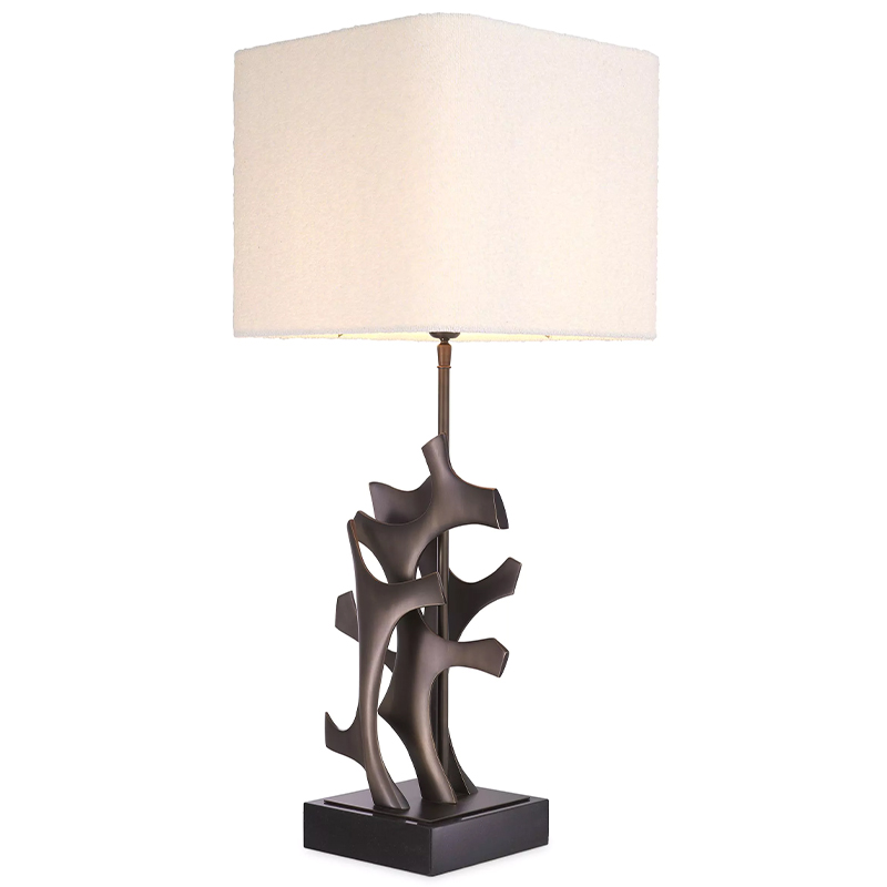 Настольная лампа Eichholtz Table Lamp Agape Темная бронза Белый Настольная лампа Eichholtz Table Lamp Agape Темная бронза Белый во Владивостоке | Loft Concept