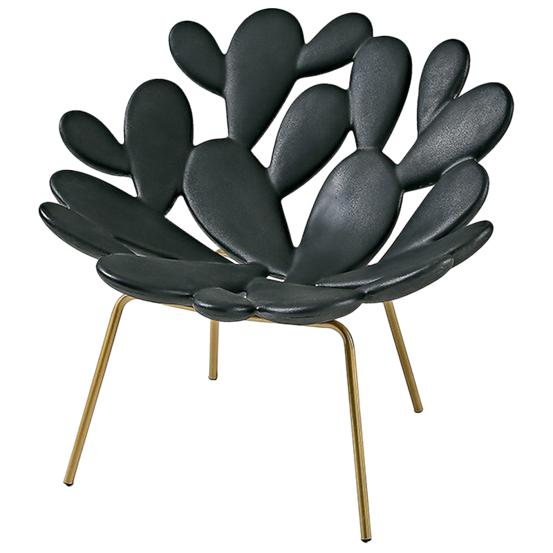 Кресло Filicudi Armchair Черный Черный Латунь Кресло Filicudi Armchair Черный Черный Латунь во Владивостоке | Loft Concept