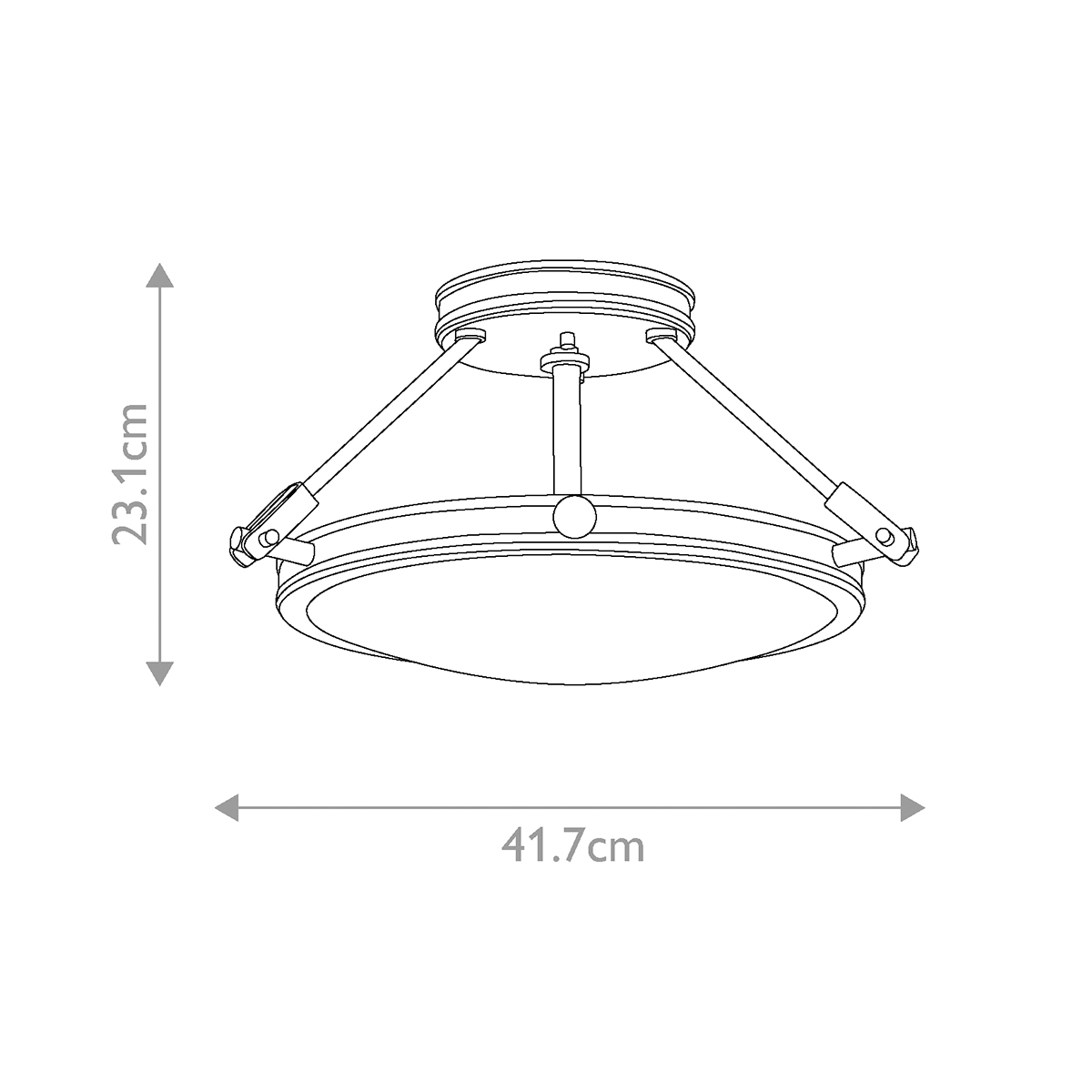 Потолочный светильник цвета латунь с плоским круглым плафоном Hinkley во Владивостоке