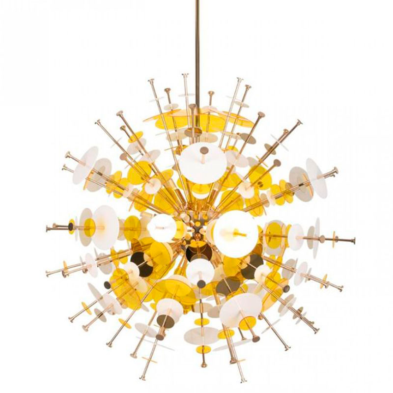Люстра Dandelion Yellow диаметр 78 Золотой Желтый Белый Люстра Dandelion Yellow диаметр 78 Золотой Желтый Белый во Владивостоке | Loft Concept